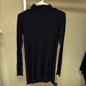 Michael Lauren ribbed turtleneck style sweater dress black size S new with tags